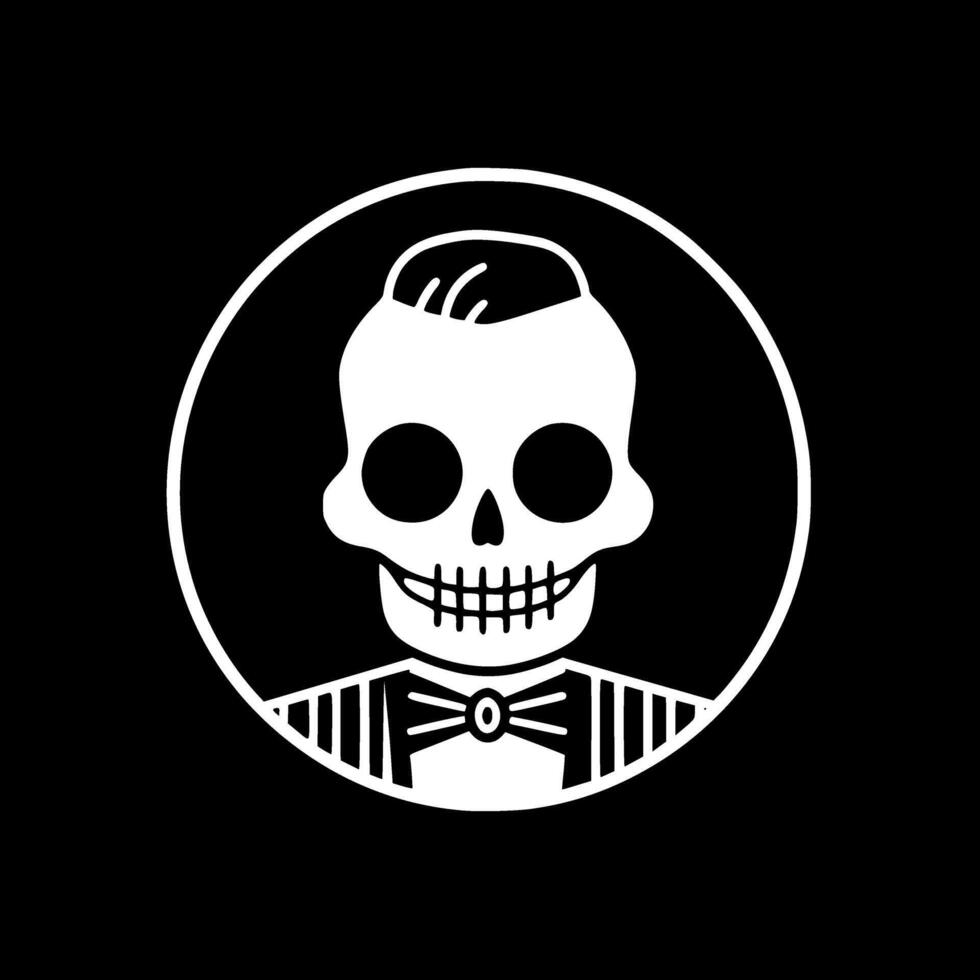 Skeleton, Minimalist and Simple Silhouette - Vector illustration