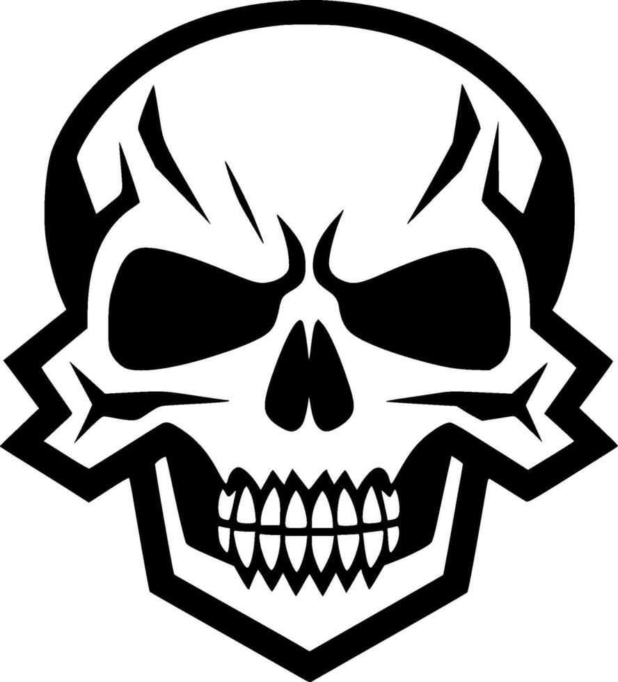 Skull - Minimalist and Flat Logo - Vector illustration