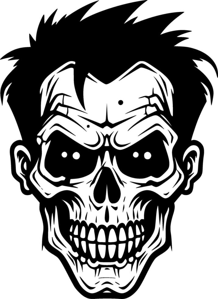Skull, Minimalist and Simple Silhouette - Vector illustration