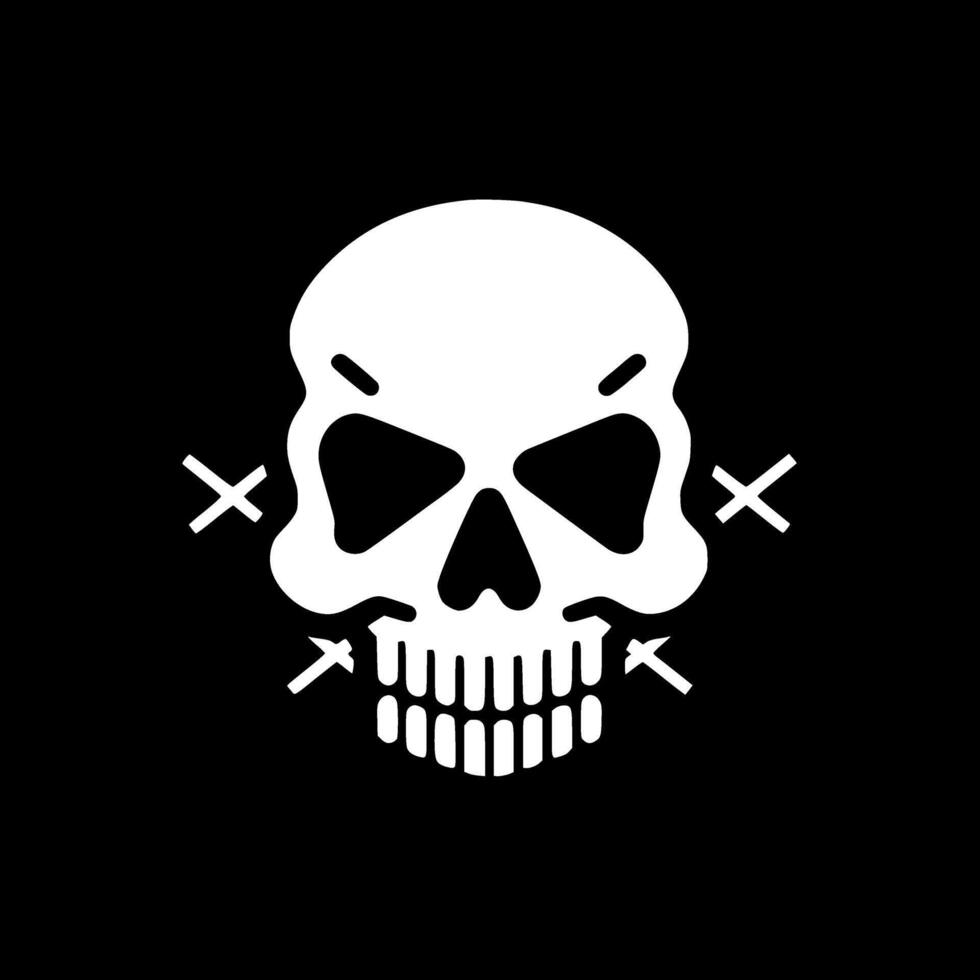 Skull, Minimalist and Simple Silhouette - Vector illustration