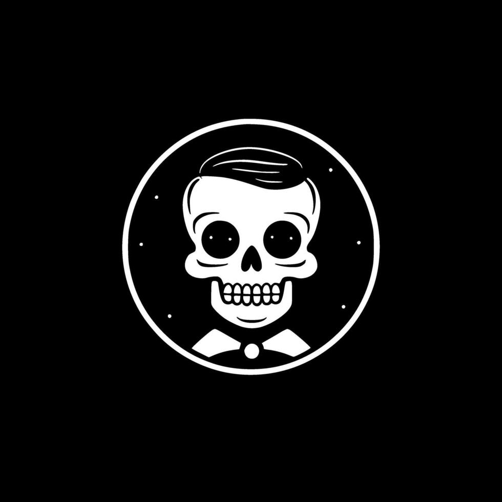 Skeleton, Black and White Vector illustration