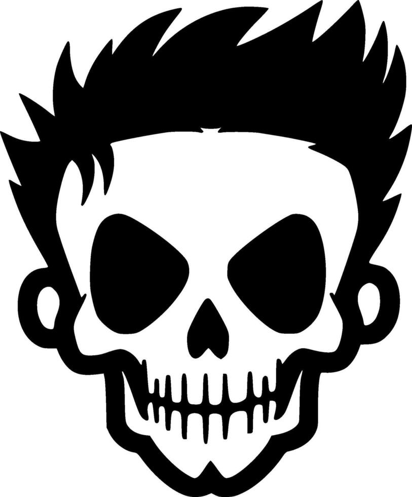 Skull - Black and White Isolated Icon - Vector illustration