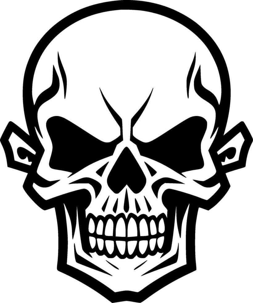 Skull, Minimalist and Simple Silhouette - Vector illustration