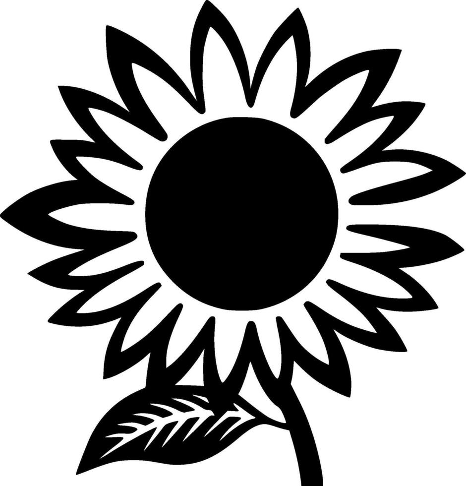 Sunflower - High Quality Vector Logo - Vector illustration ideal for T-shirt graphic