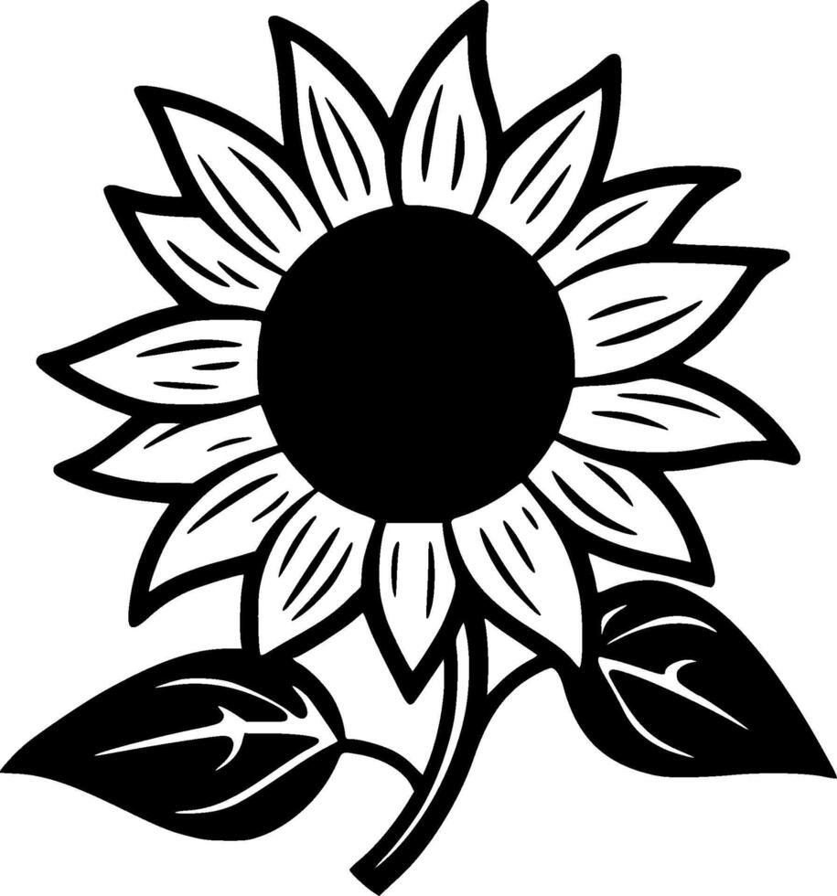 Sunflower - Minimalist and Flat Logo - Vector illustration