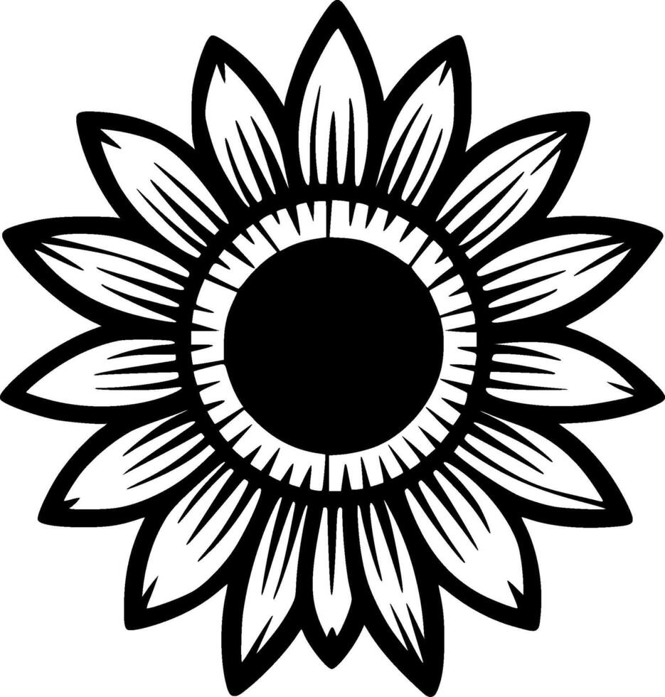 Sunflower - High Quality Vector Logo - Vector illustration ideal for T-shirt graphic