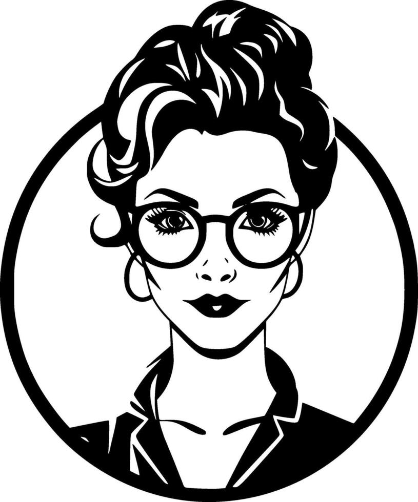 Teacher - Minimalist and Flat Logo - Vector illustration