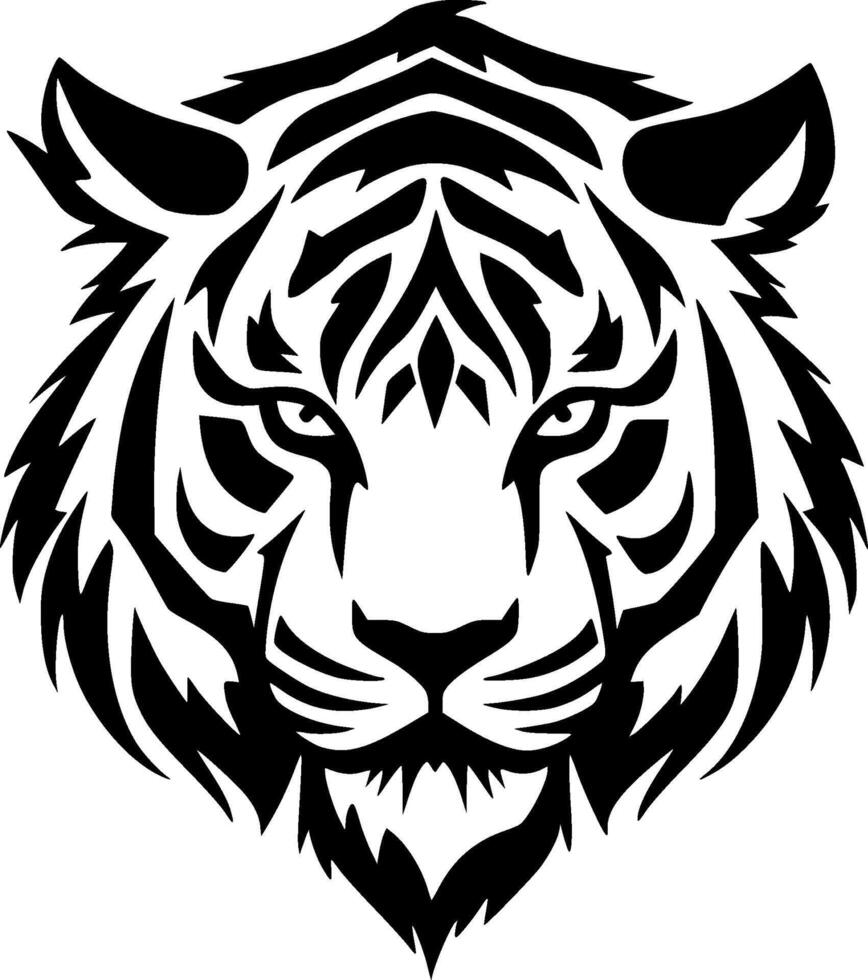 Tiger, Minimalist and Simple Silhouette - Vector illustration