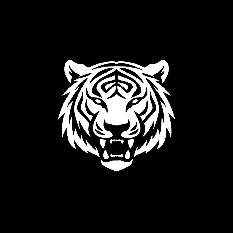 Tiger, Minimalist and Simple Silhouette - Vector illustration