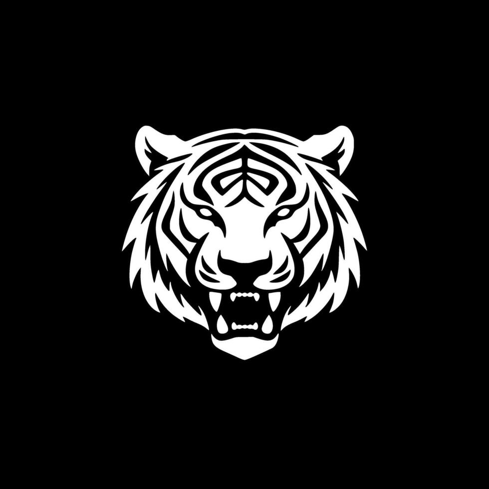 Tiger, Minimalist and Simple Silhouette - Vector illustration