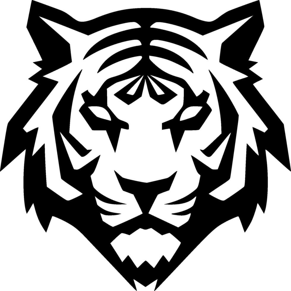 Tiger, Minimalist and Simple Silhouette - Vector illustration