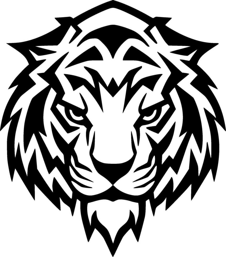 tigre, negro y blanco vector ilustración