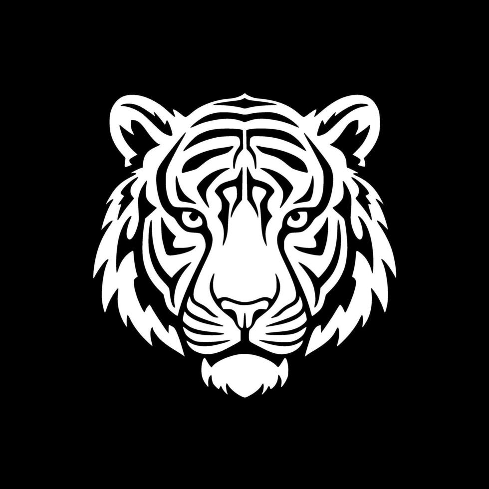 Tiger, Minimalist and Simple Silhouette - Vector illustration