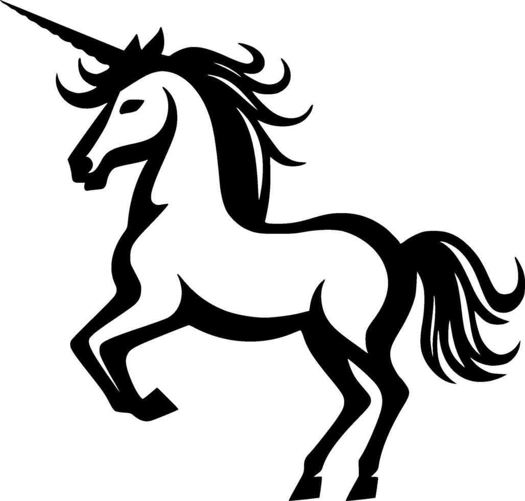Unicorn, Minimalist and Simple Silhouette - Vector illustration