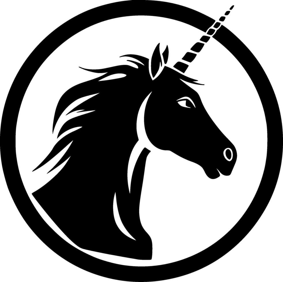 Unicorn, Minimalist and Simple Silhouette - Vector illustration