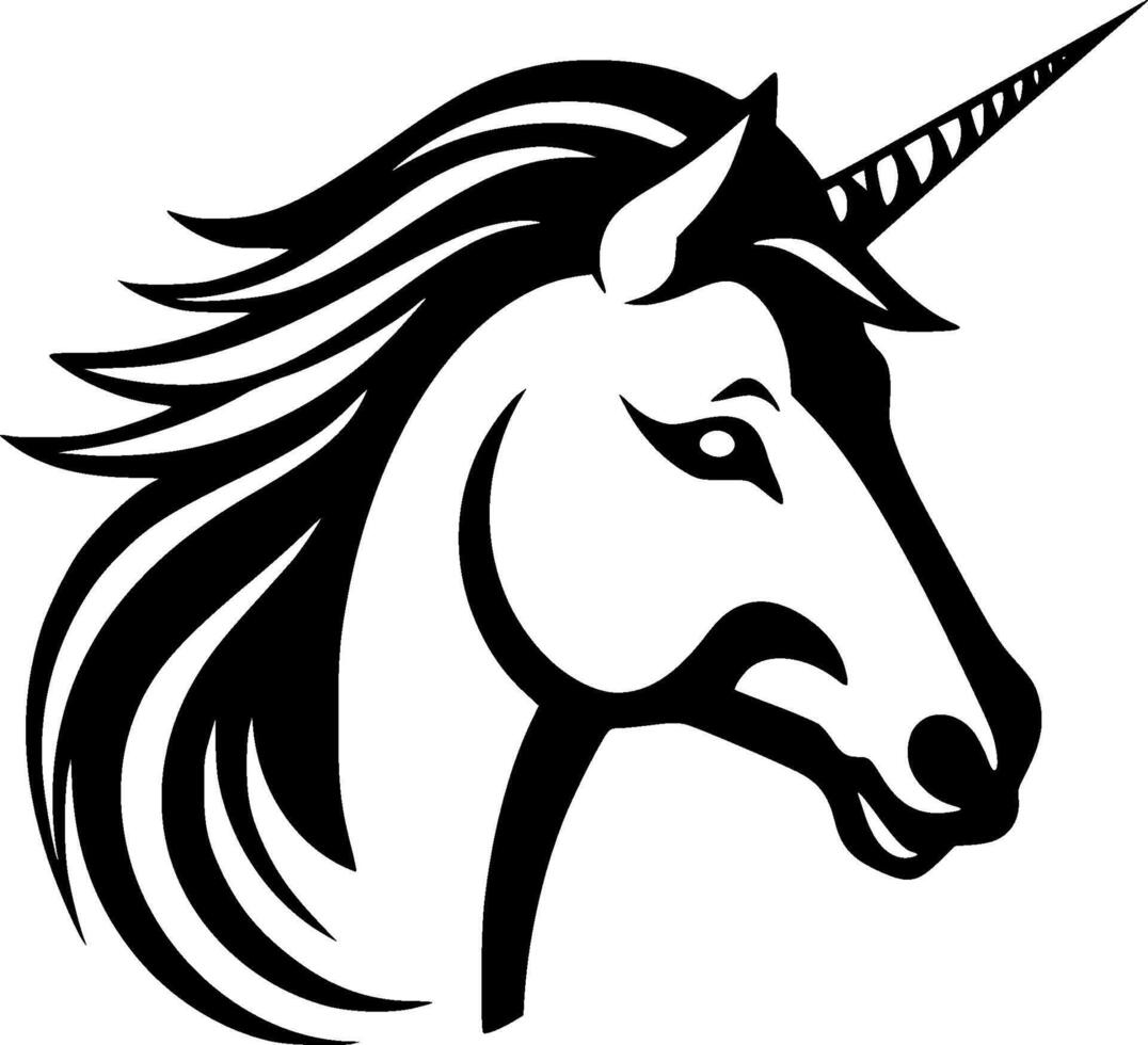 Unicorn - Minimalist and Flat Logo - Vector illustration