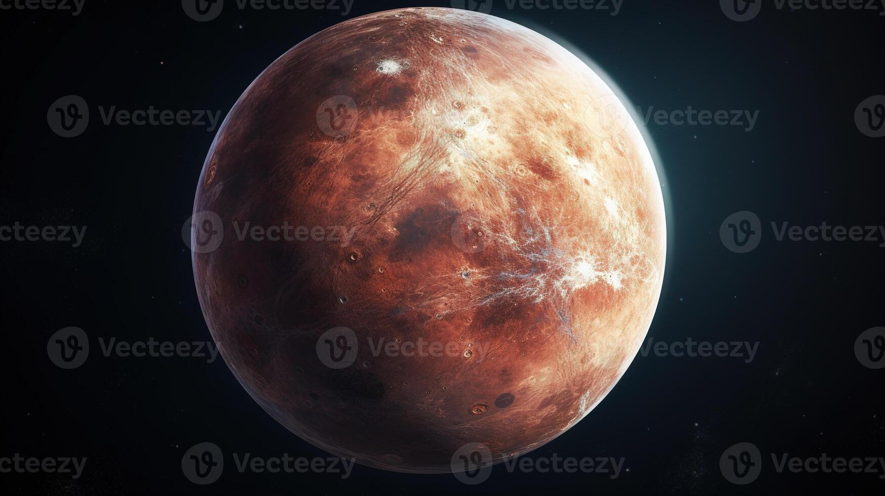 AI generated Mercury Planet in Space. Celestial, Cosmic, Solar System, Astronomy, Universe, Galactic, Planetary photo