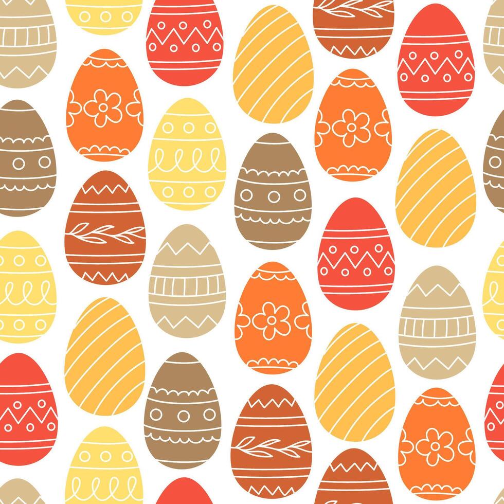 sin costura modelo de Pascua de Resurrección huevos en dibujos animados estilo vector