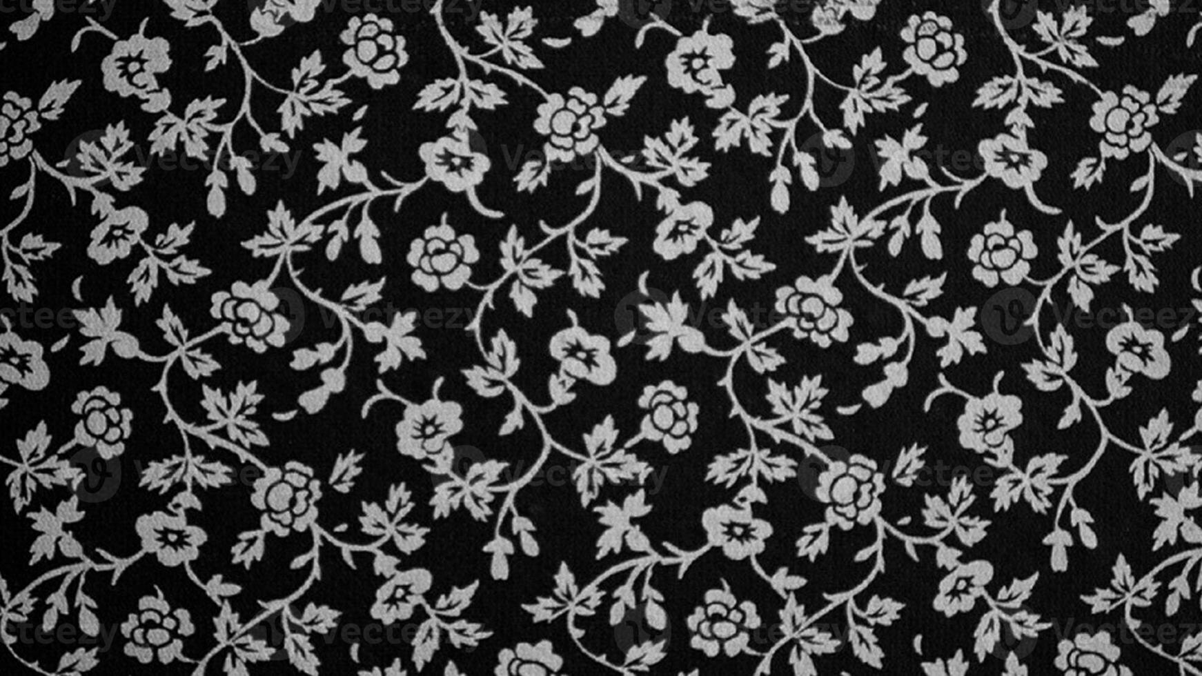 seamless abstract black floral vine pattern photo