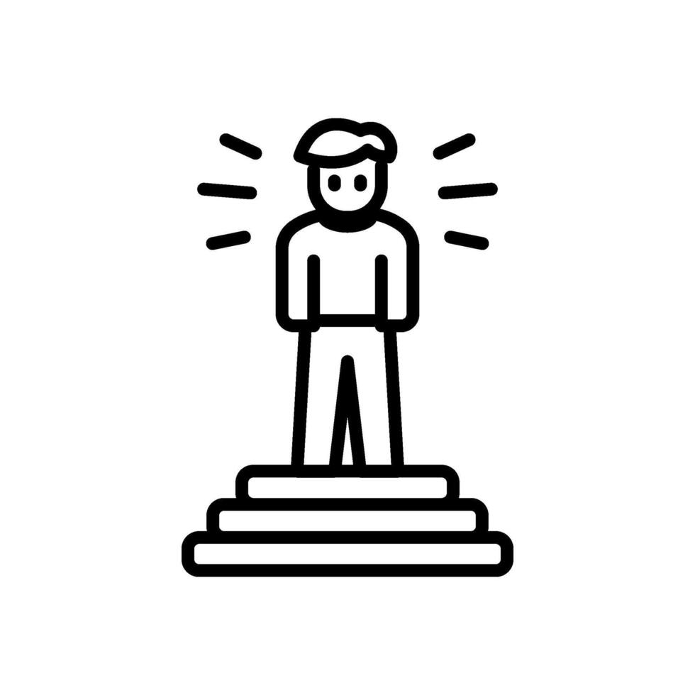 role model icon vector in line style