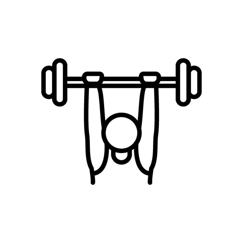 weight lifting icon vector in line style