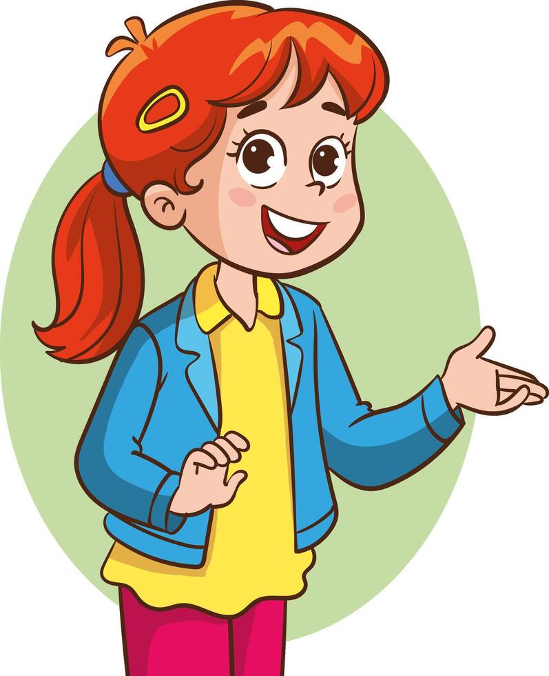 children portrait cartoon vector illustration