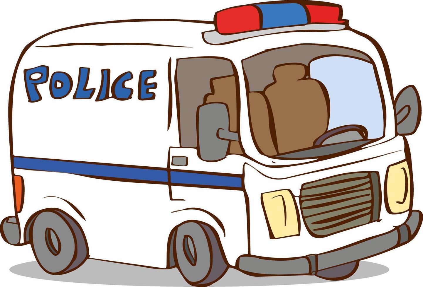 vector illustration of police car