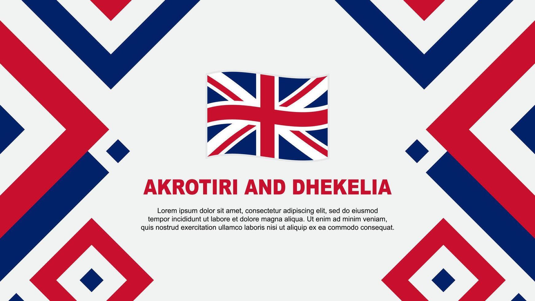 Akrotiri And Dhekelia Flag Abstract Background Design Template. Akrotiri And Dhekelia Independence Day Banner Wallpaper Vector Illustration. Template