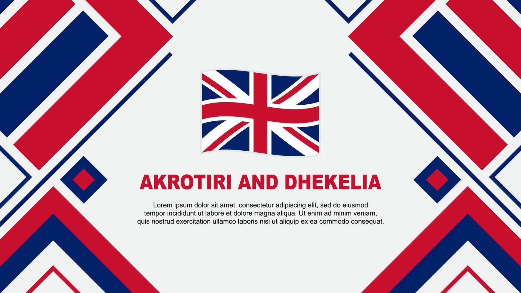Akrotiri And Dhekelia Flag Abstract Background Design Template. Akrotiri And Dhekelia Independence Day Banner Wallpaper Vector Illustration. Flag