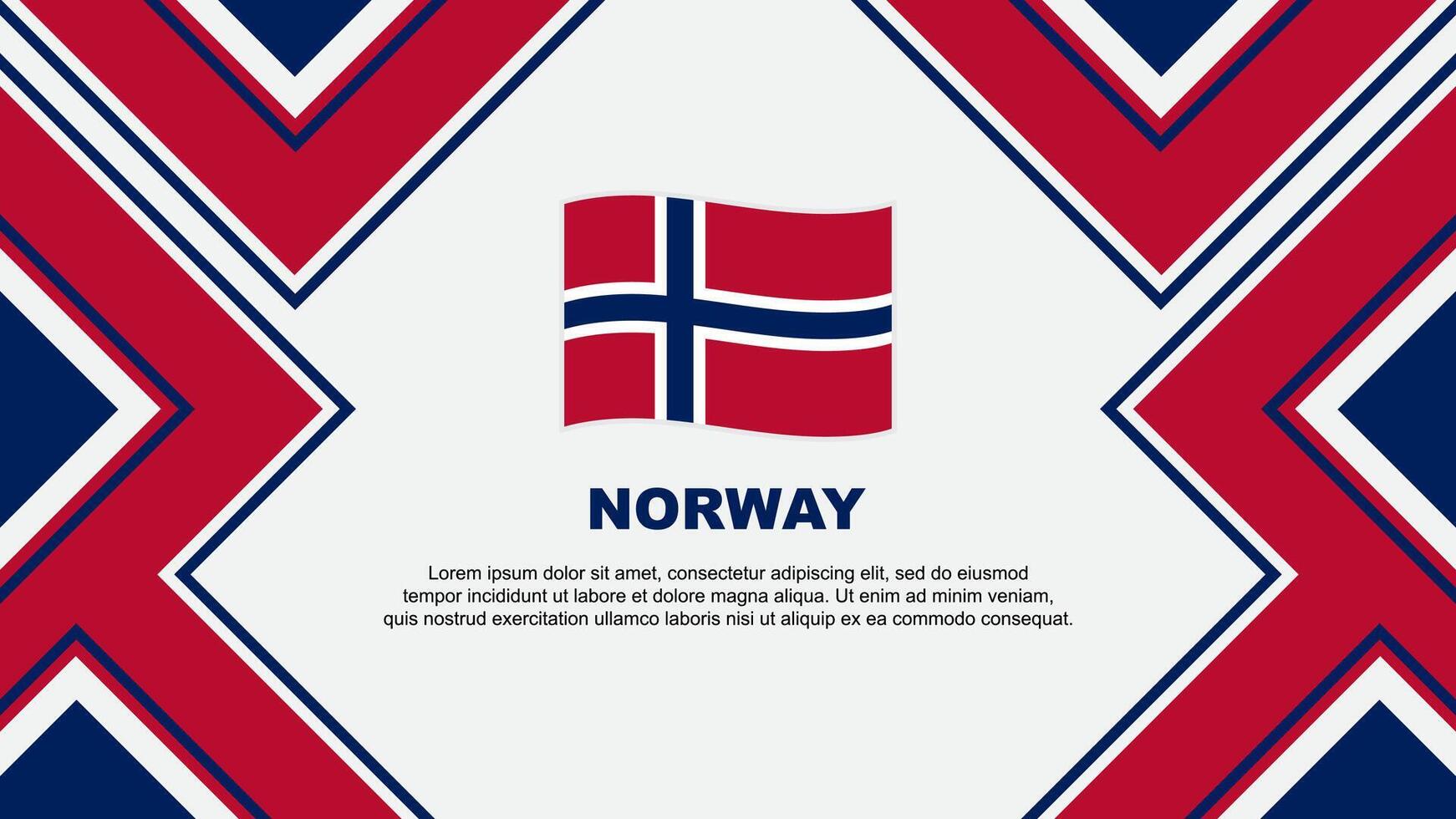 Norway Flag Abstract Background Design Template. Norway Independence Day Banner Wallpaper Vector Illustration. Norway Vector