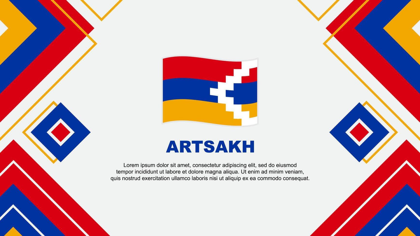 Artsakh Flag Abstract Background Design Template. Artsakh Independence Day Banner Wallpaper Vector Illustration. Artsakh Background