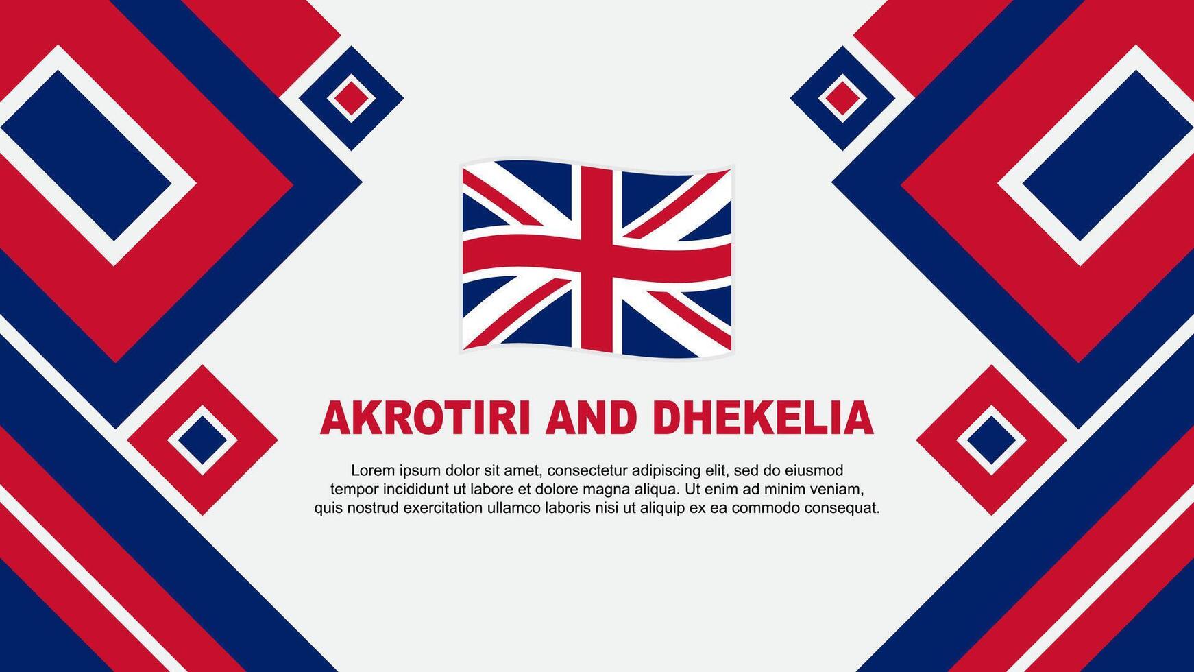Akrotiri And Dhekelia Flag Abstract Background Design Template. Akrotiri And Dhekelia Independence Day Banner Wallpaper Vector Illustration. Cartoon