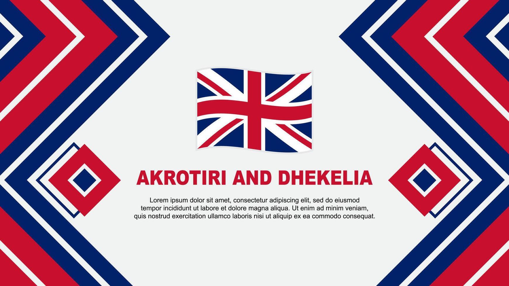 Akrotiri And Dhekelia Flag Abstract Background Design Template. Akrotiri And Dhekelia Independence Day Banner Wallpaper Vector Illustration. Design