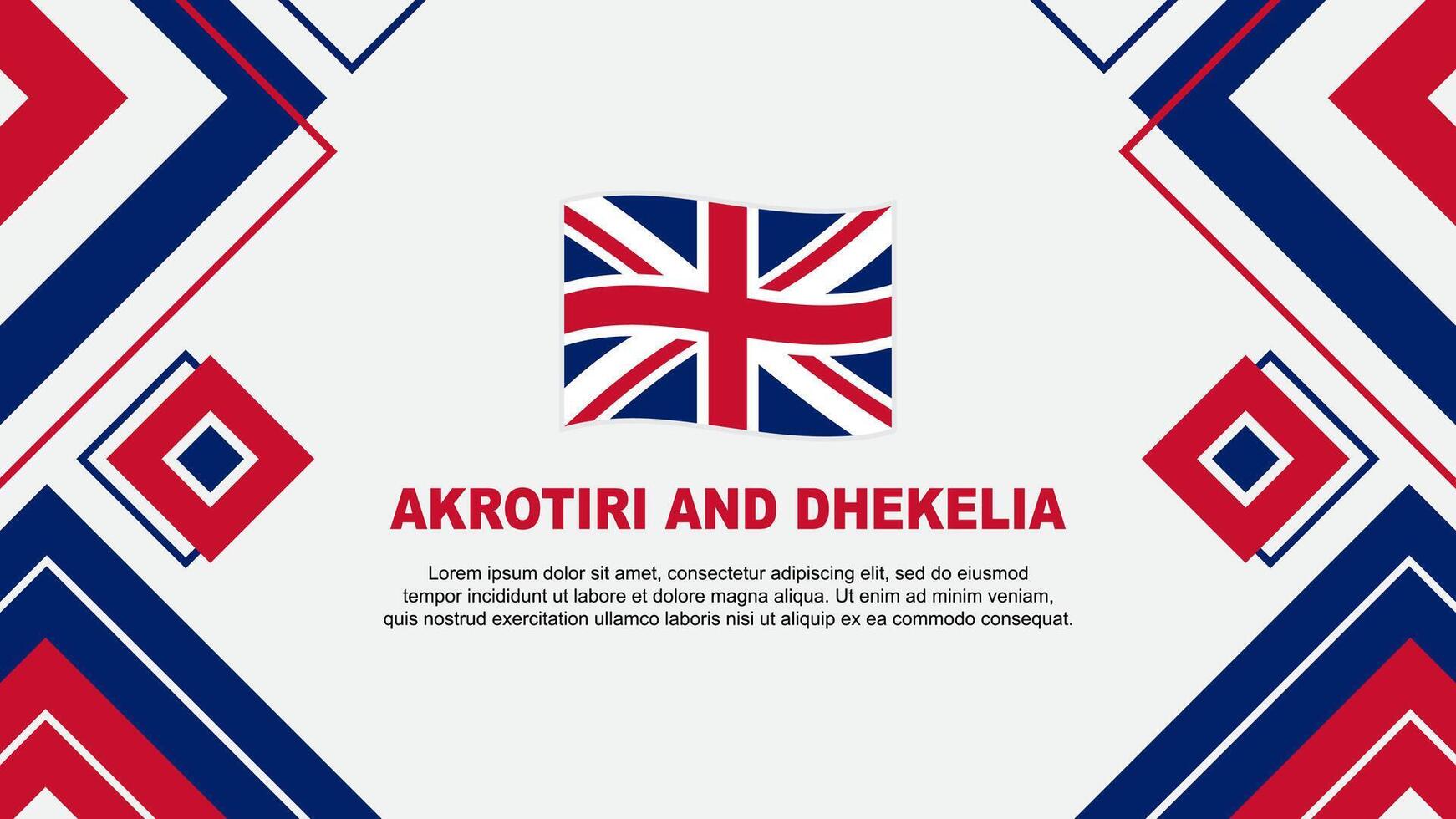 Akrotiri And Dhekelia Flag Abstract Background Design Template. Akrotiri And Dhekelia Independence Day Banner Wallpaper Vector Illustration. Background
