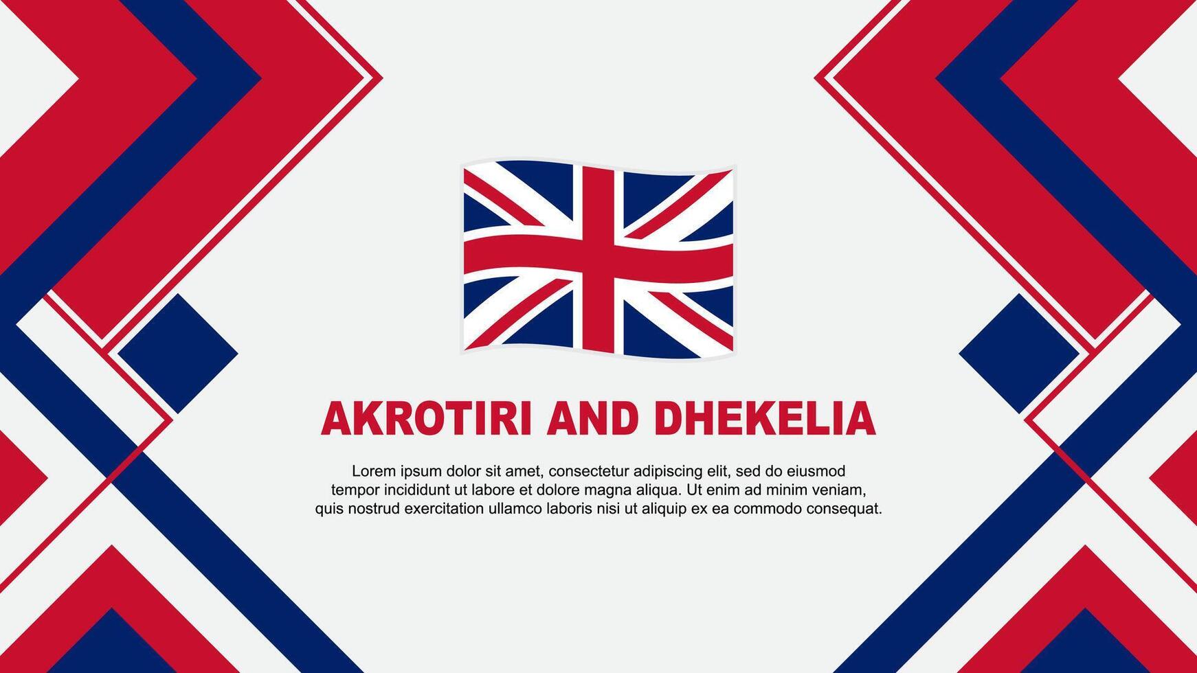 Akrotiri And Dhekelia Flag Abstract Background Design Template. Akrotiri And Dhekelia Independence Day Banner Wallpaper Vector Illustration. Banner
