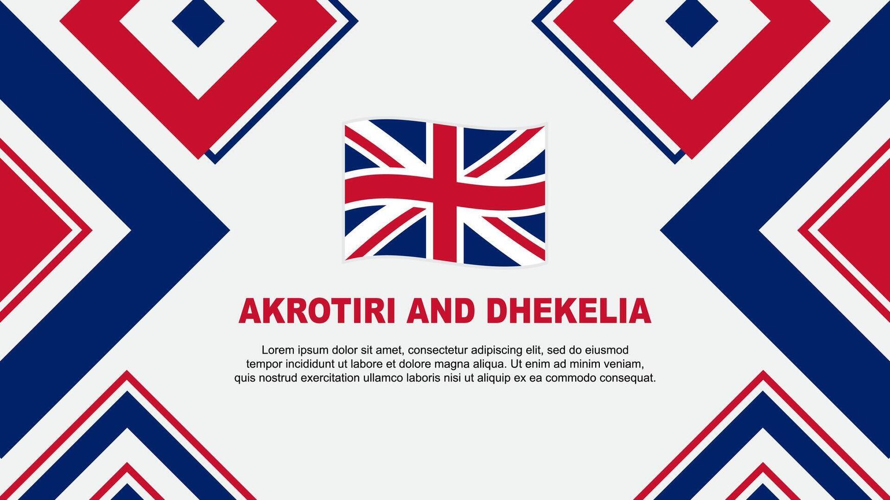 Akrotiri And Dhekelia Flag Abstract Background Design Template. Akrotiri And Dhekelia Independence Day Banner Wallpaper Vector Illustration. Independence Day
