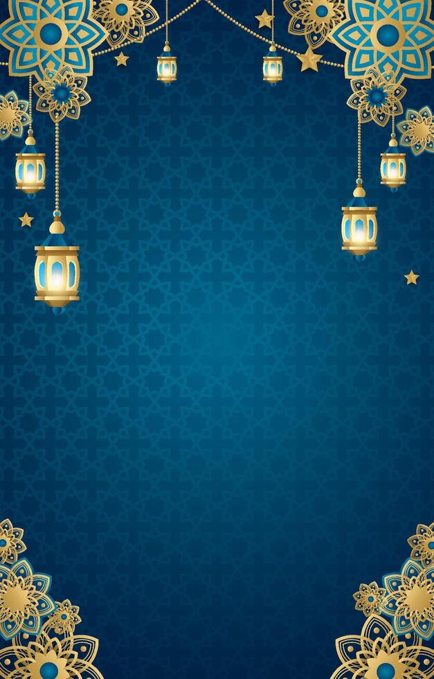 islamic celebration vertical background vector