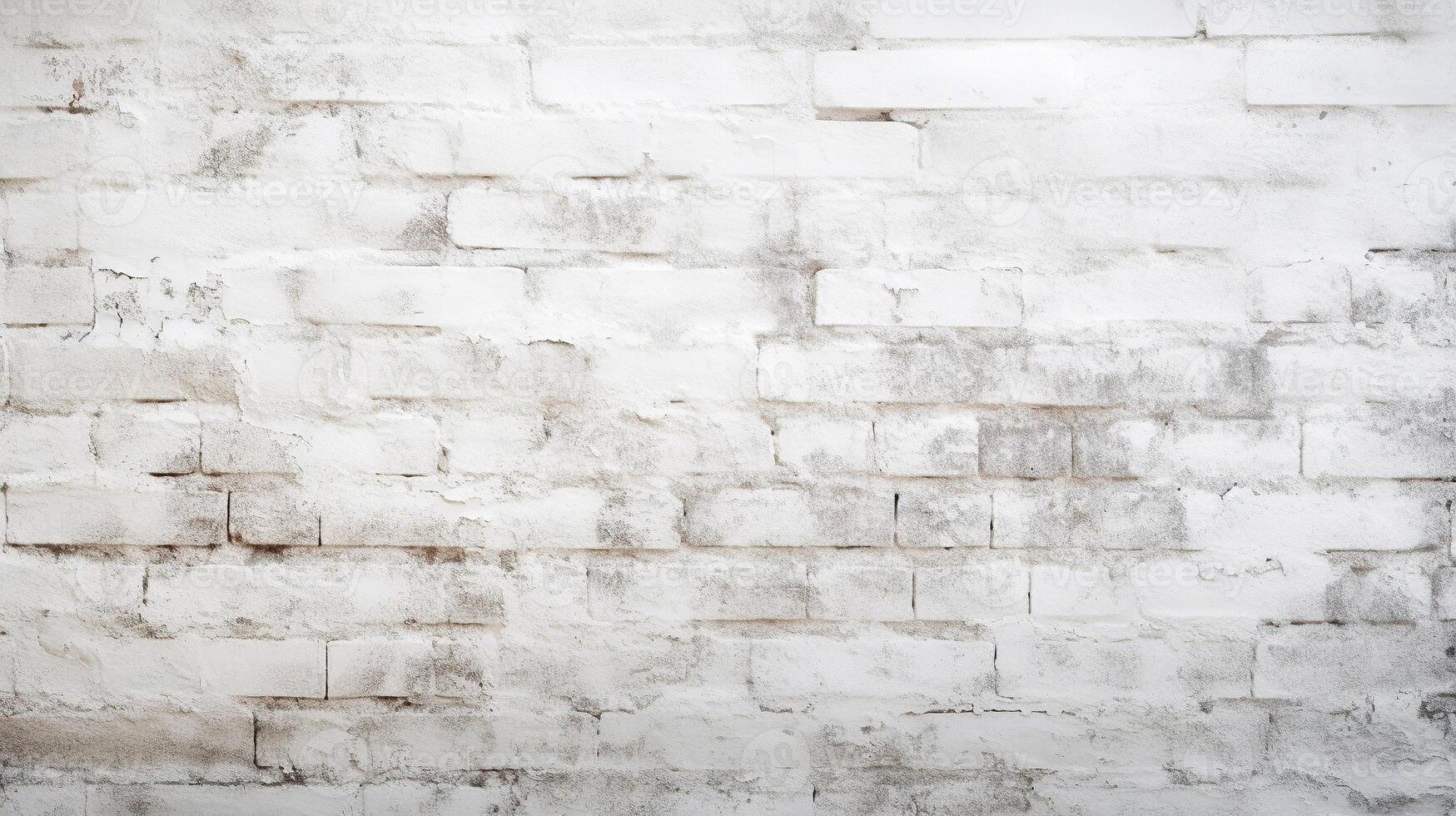 AI generated White brick wall texture. White brick wall background. White brick wall texture. photo