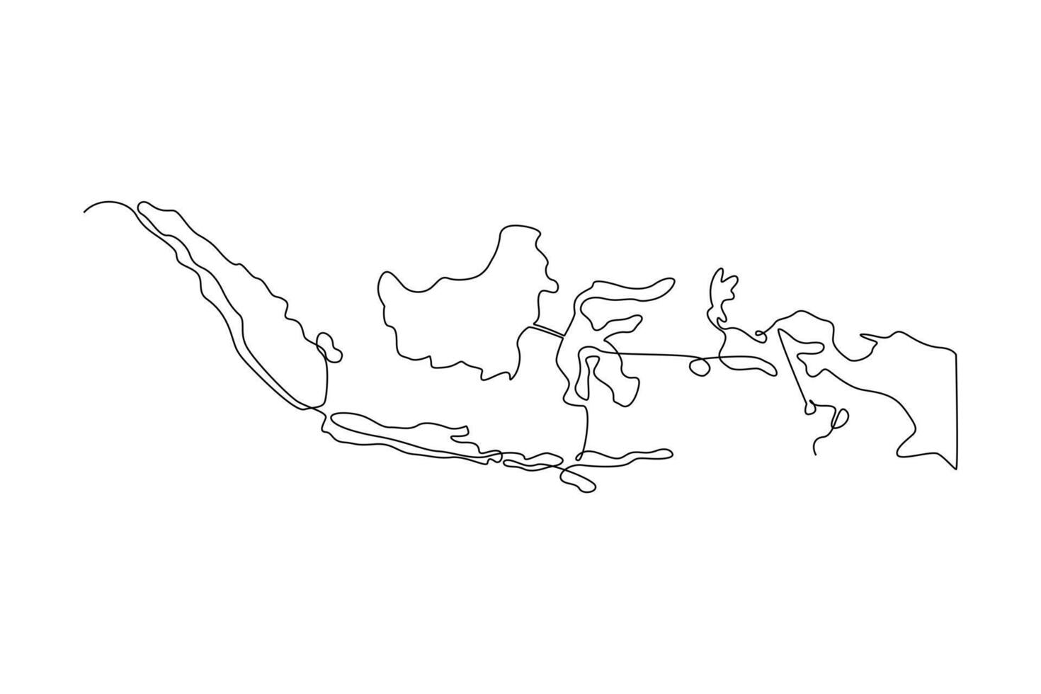 continuo uno línea dibujo mundo mapa concepto. garabatear vector ilustración.