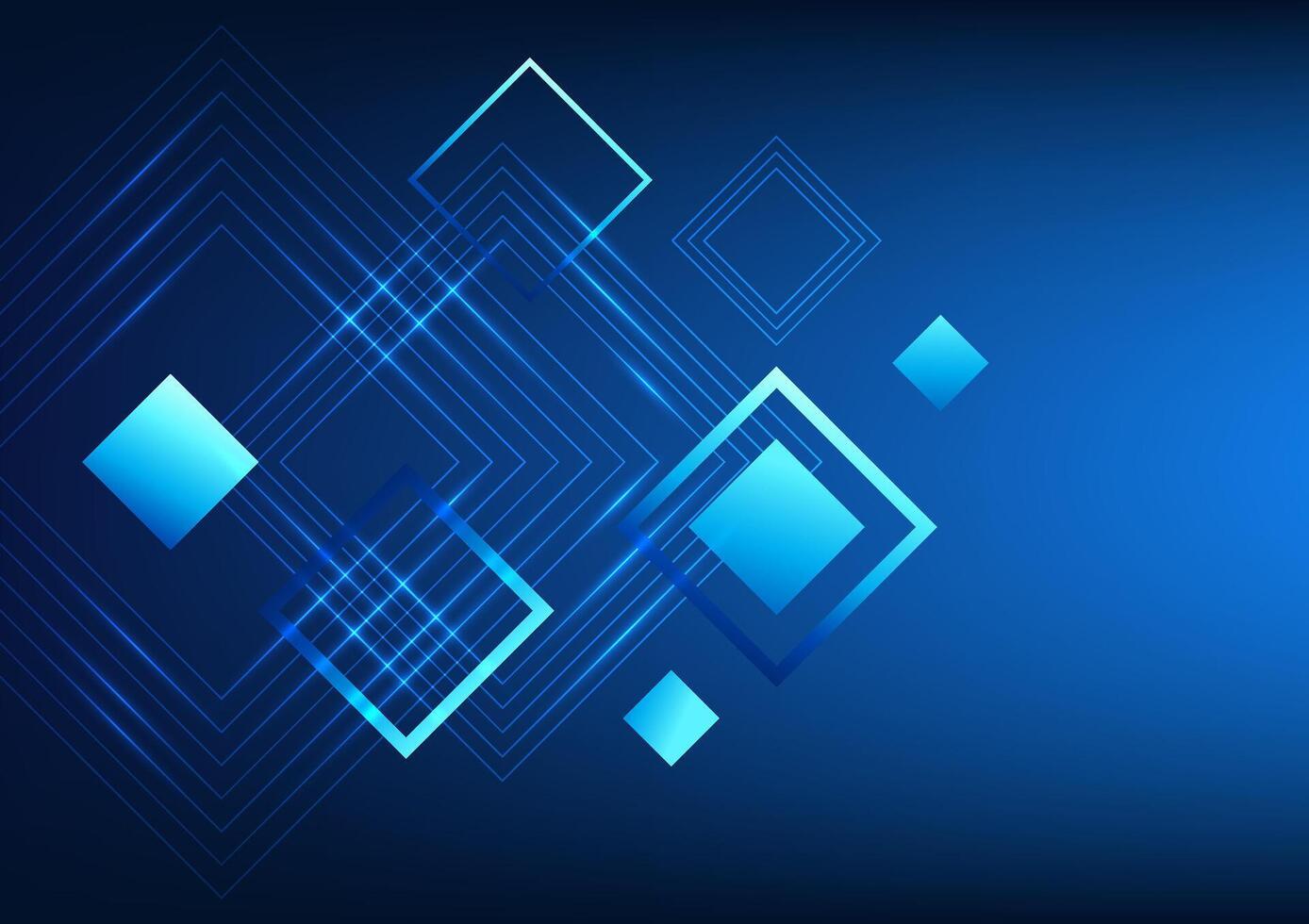Abstract technology background Square geometric shapes arranged and overlapped to create interesting dimensions, screen, hi-tech image, digital, wallpaper, illustration, vector
