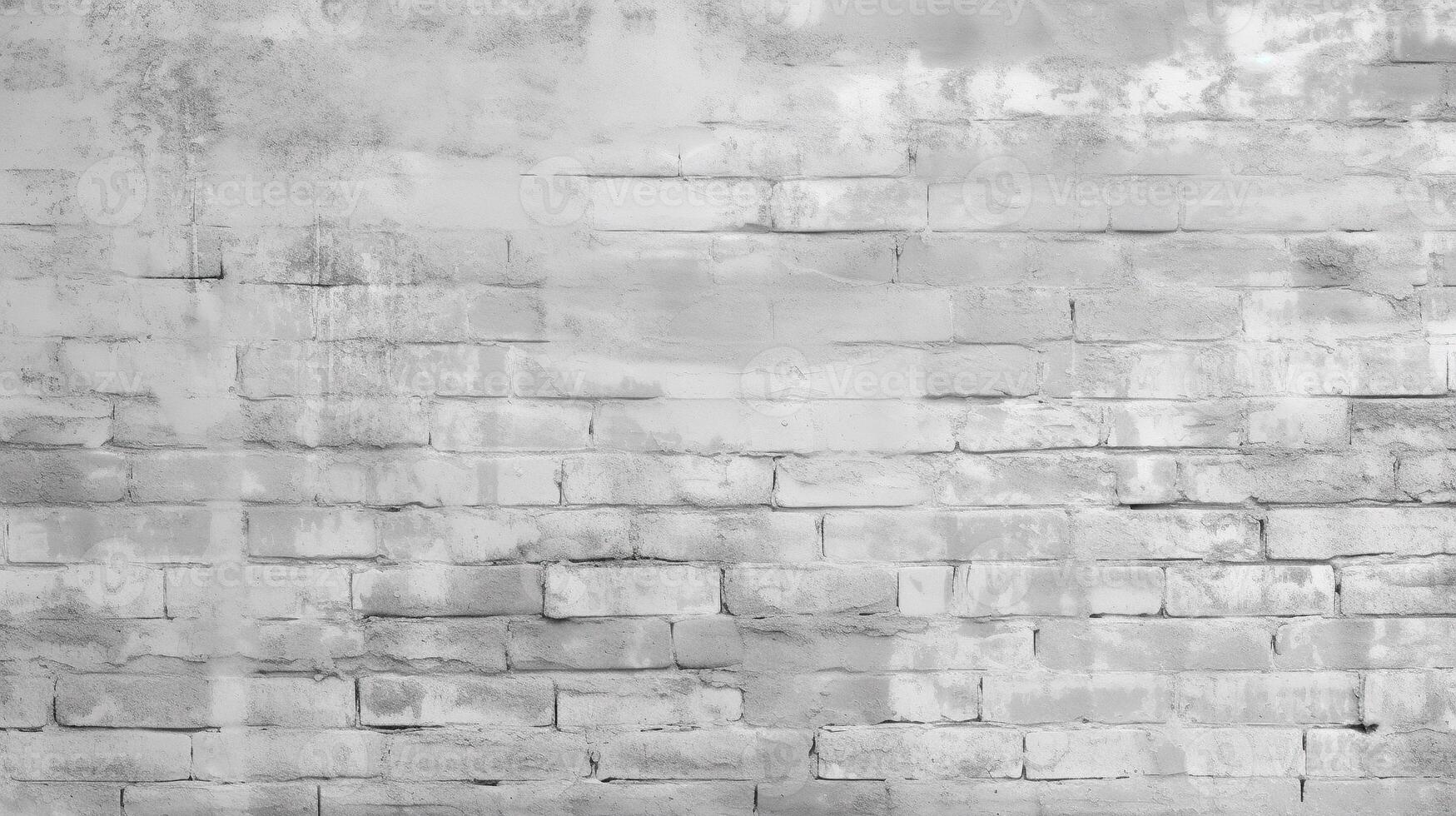 AI generated White brick wall texture. photo