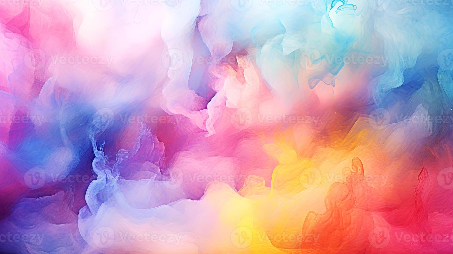 AI generated Abstract background of artificial colors rare shapes different. Gradient color style background illustration. Mixing colored paints. photo