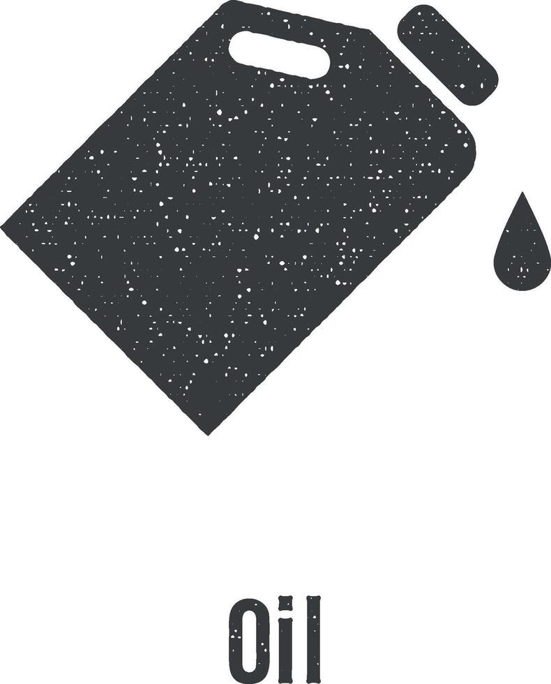 Oil icon vector illustration in stamp style