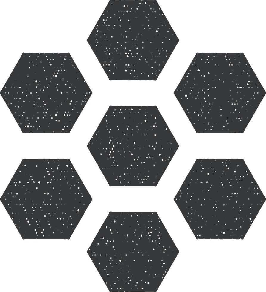 honey, jar, bees icon vector illustration in stamp style