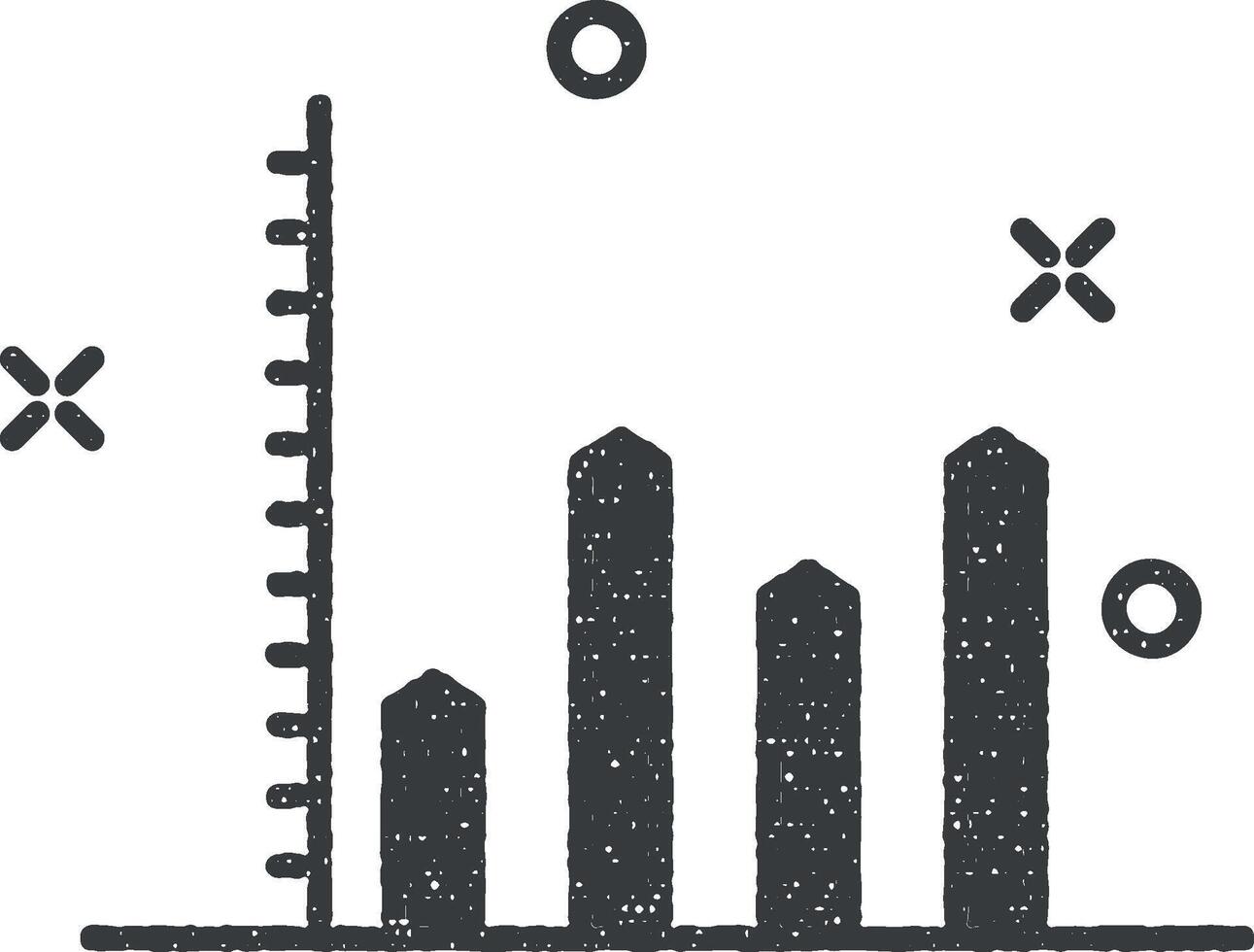 diagram colored icon vector illustration in stamp style