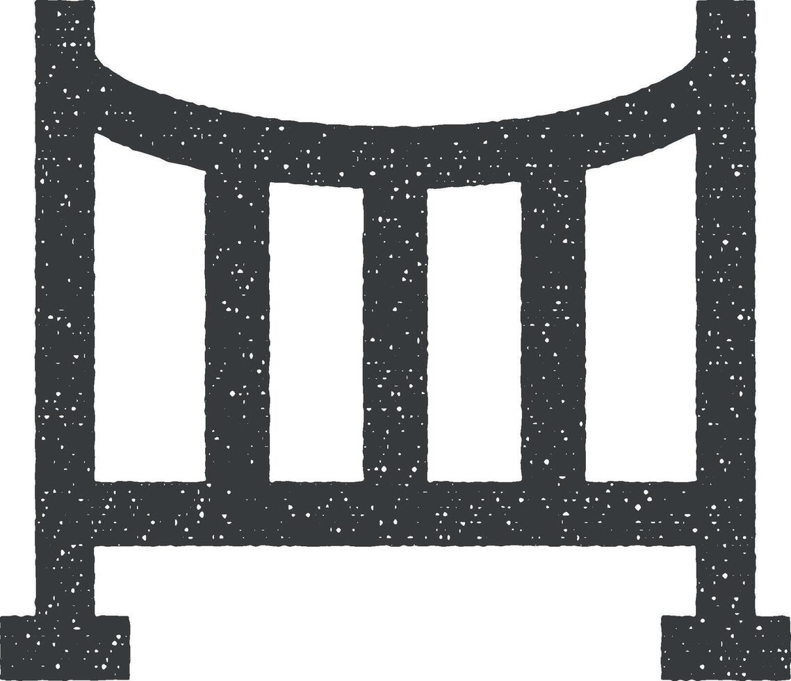 Crib glyph icon vector illustration in stamp style