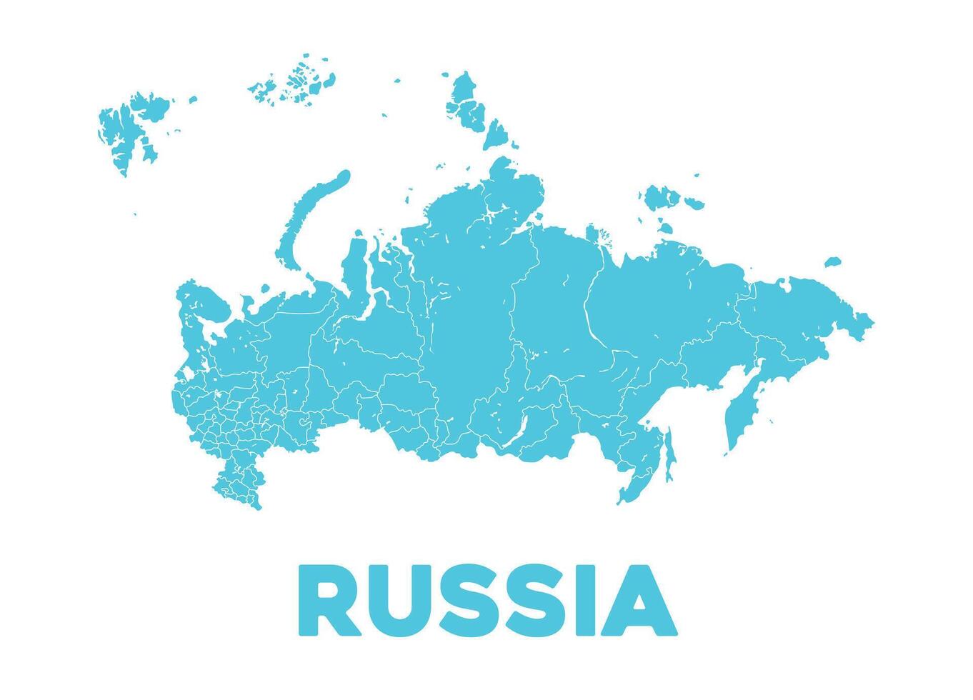 detallado Rusia mapa vector