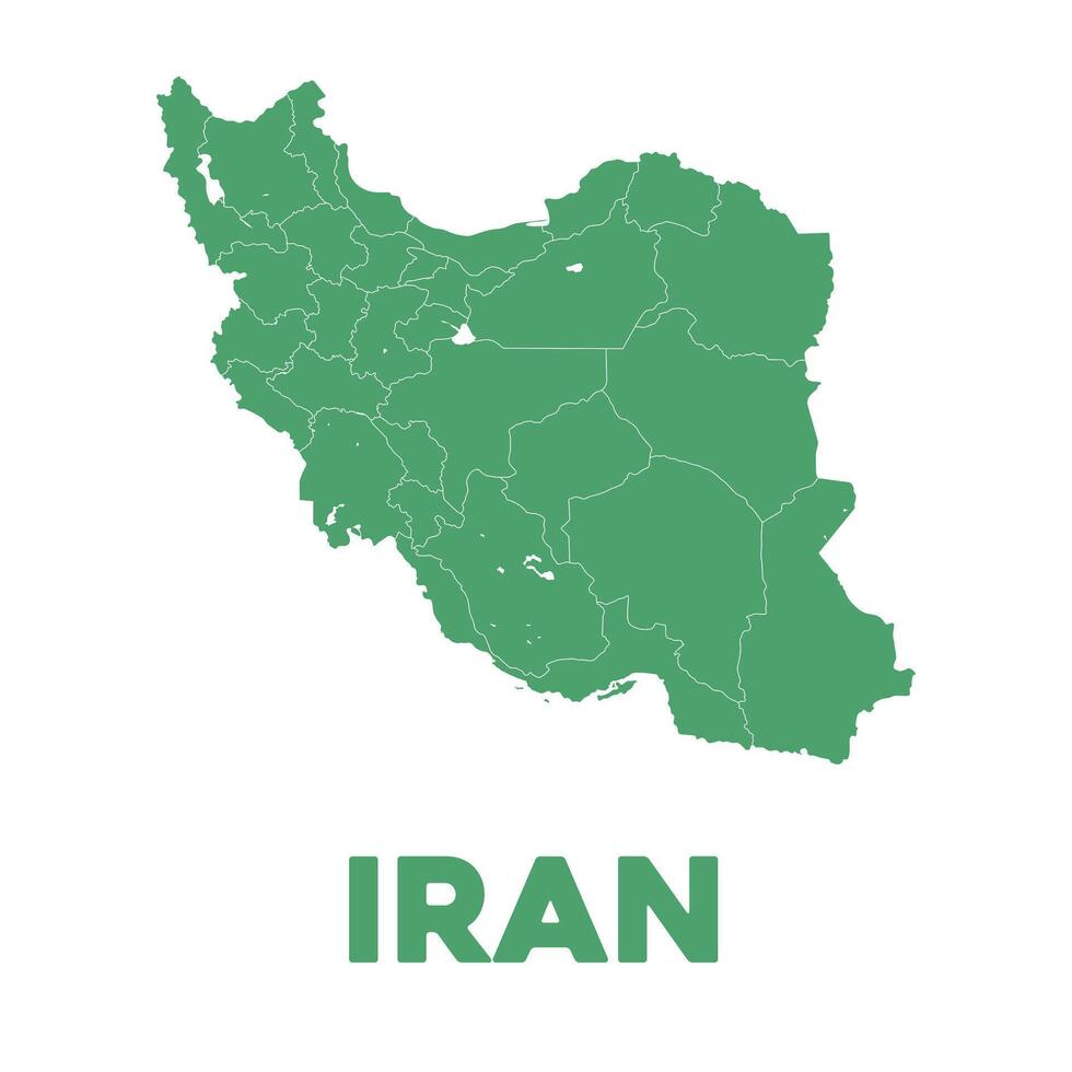 Detailed Iran Map vector