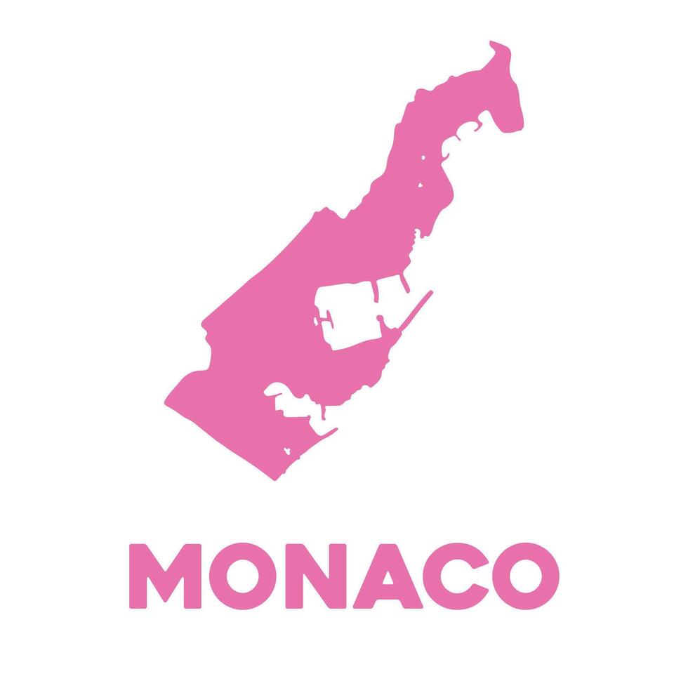 Detailed Monaco Map vector