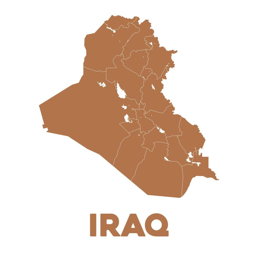 Detailed Iraq Map vector